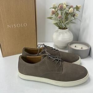 Nisolo Diego Everyday Sneaker Lace Up Leather Grey MF-4100 Men's US 9 NWB